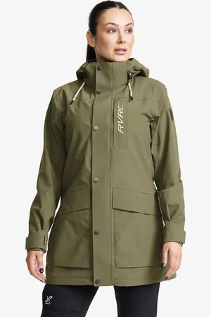 RevolutionRace Status 2L Parka Naiset Kalamata, Koko:L - > Takit > Sade- Ja Kuoritakit