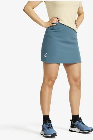 RevolutionRace Rise 2-in-1 Skirt Naiset Blue Ashes, Koko:2XL - > Housut > Shortsit