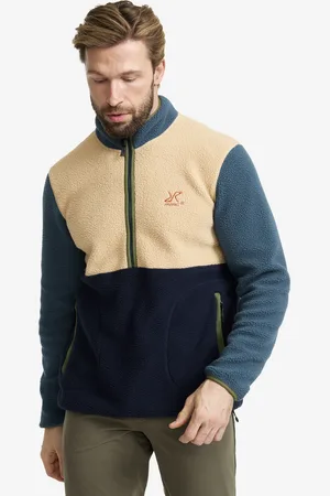 RevolutionRace Canyon Half-zip Pile Fleece Miehet Orion Blue/Safari Beige, Koko:2XL - Miehet > Paidat > Fleece & Välikerrokset