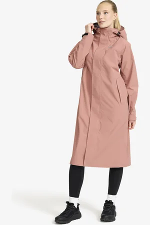 RevolutionRace Cloud 3L Long Shell Parka Naiset Pink Wood, Koko:2XL - > Takit > Sade- Ja Kuoritakit