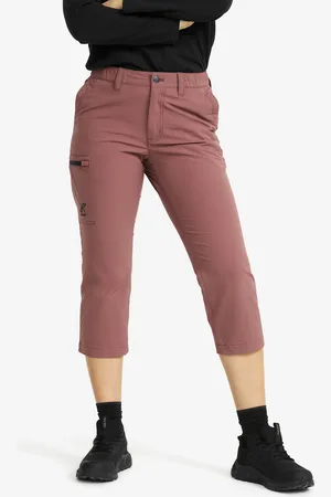 RevolutionRace Adventure 3/4 Stretch Pants Naiset Vintage Rose, Koko:2XL - Ulkoiluhousut, Vaellushousut & Retkeilyhousut