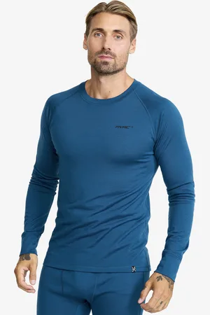 RevolutionRace Mount Merino Long Sleeve Top Miehet Blue Opal, Koko:M - Miehet > Aluskerrastot