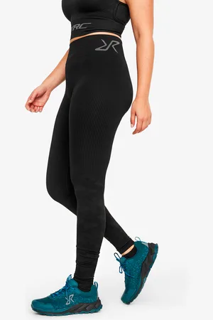 RevolutionRace Trikoot - - Descent Seamless Tights Naiset Jetblack, Koko:L-XL