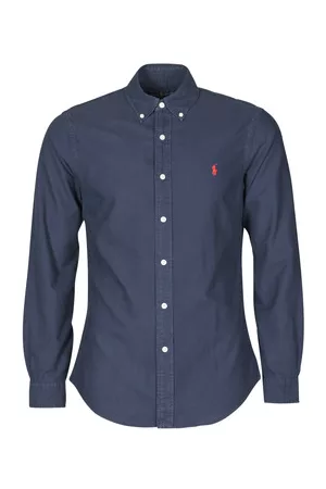 Ralph Lauren Pitkähihainen paitapusero CHEMISE CINTREE SLIM FIT EN OXFORD LEGER TYPE CHINO COL BOUTONNE EU XXL