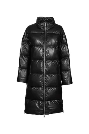 Michael Kors Toppatakki LONG FAUX LTHR PUFFER EU S