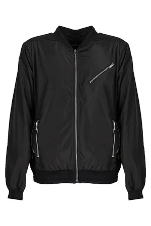 Les Hommes Pusakka LKO102 250U | Light Weight Nylon Bomber with Multiple Zips FR 54