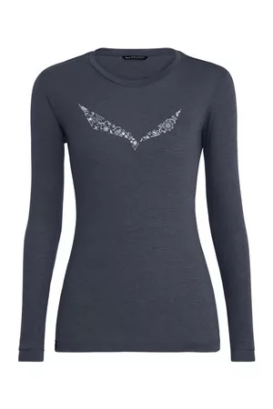 Salewa T-paidat pitkillä hihoilla Solidlogo Dry W L/S Tee 27341-3986 EU XXS