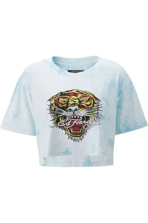 ED HARDY T-paidat & Poolot Los tigre grop top turquesa EU S