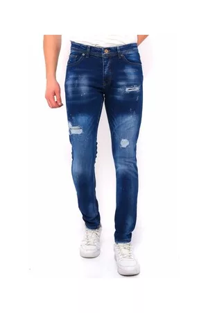 True Rise Miehet Slim Fit Farkut - Slim-farkut 140551287 US 33 / 34
