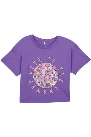 NAME IT Lyhythihainen t-paita NKFBOLETTE SS LOOSE SHORT TOP 8 Jahre