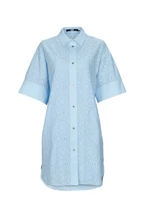 Karl Lagerfeld Lyhyt mekko BRODERIE ANGLAISE SHIRTDRESS DE 34