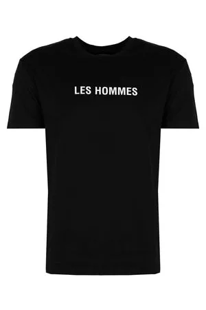 Les Hommes Lyhythihainen t-paita LF224302-0700-9001 | Grafic Print EU M