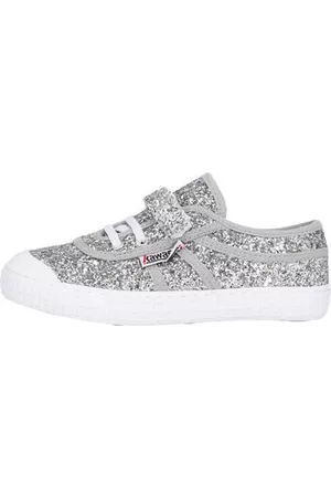 Kawasaki Tennarit Glitter Kids Shoe W/Elastic K202586-ES 8889 Silver 28