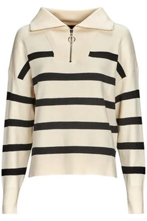 VERO MODA Neulepusero VMSABA STRIPE LS HIGHNECK BLOUSE GA NOOS EU S