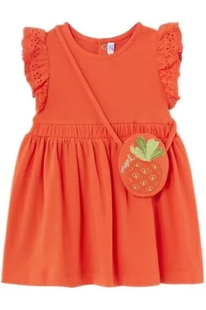 Mayoral Mekot 1919 Vestido con bolsito Naranja 6 kuukautta