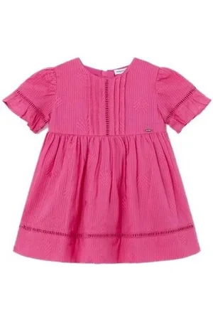Mayoral Mekot 1912 Vestido bordado vainicas Fuxia 6 kuukautta