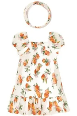 Mayoral Mekot 1923 Vestido estampado diadema Naranja 6 kuukautta