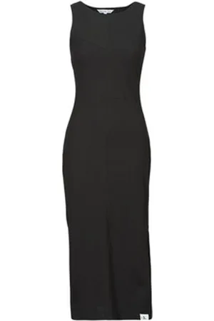 Calvin Klein Pitkä mekko SEAMING LONG RIB DRESS EU S
