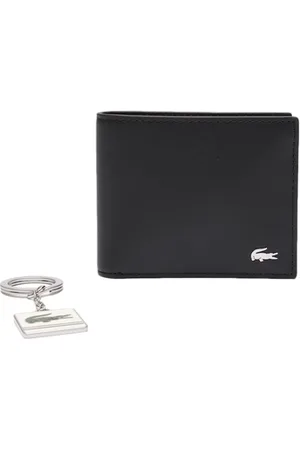 Lacoste Lompakot Wallet and Key Chain - Noir Yksi Koko