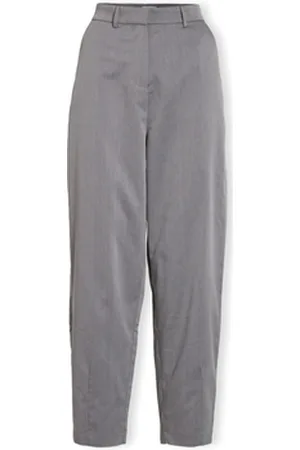 VILA Housut Naba Trousers 7/8 - Dark Grey FR 34
