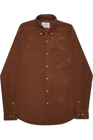 Portuguese Flannel Pitkähihainen paitapusero Lobo Shirt - Brown EU M