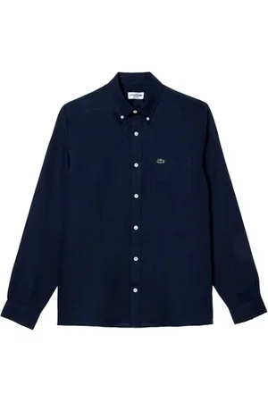 Lacoste Pitkähihainen paitapusero Linen Shirt 5692 - Marine EU S / M