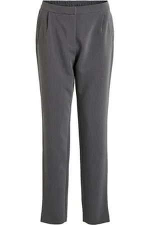 VILA Housut Piper Pants - Dark Grey Melange FR 34