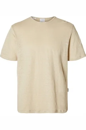 SELECTED T-paidat & Poolot T-Shirt Bet Linen - Oatmeal EU S
