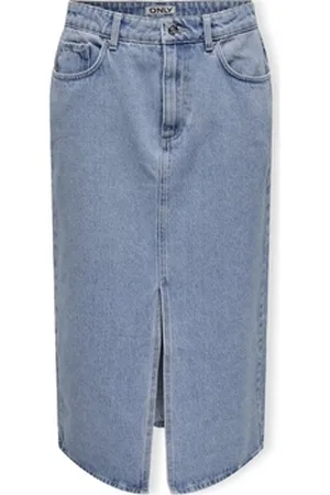 ONLY Lyhyt hame Noos Bianca Midi Skirt - Light Blue Denim EU S