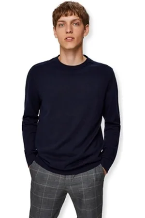 SELECTED Neulepusero Noos Berg Crew Knit - Navy Blazer EU S