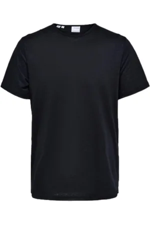 SELECTED T-paidat & Poolot T-Shirt Bet Linen - Black EU S