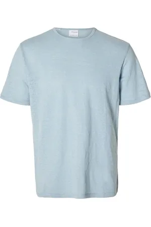 SELECTED T-paidat & Poolot T-Shirt Bet Linen - Cashmere Blue EU S