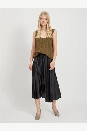 VILA Lyhyt hame Nitban Midi Skirt - Black EU XXL