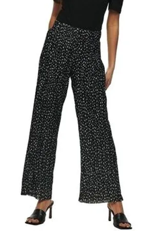 ONLY Housut Elema Pleated Trousers - Black Mini Flower EU S