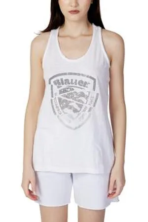 Blauer Lyhythihainen t-paita LOGO PAILLETTES 23SBLDH03408-005707 EU S