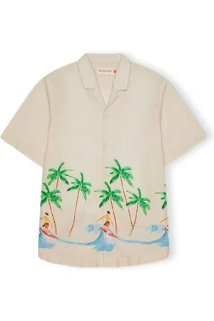 RVLT Pitkähihainen paitapusero Cuban 3104 Shirt - Off White EU XXL