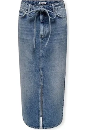 ONLY Lyhyt hame Gianna Belted Skirt - Medium Blue Denim EU S