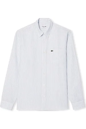 Lacoste Pitkähihainen paitapusero Regular Fit Linen Shirt CH6985 - Blue/Blanc EU S / M