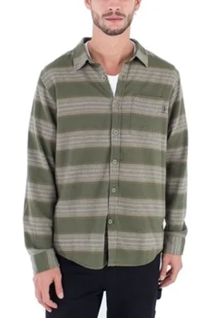 Hurley Pitkähihainen paitapusero PORTLAND ORGANIC FLANNEL EU M