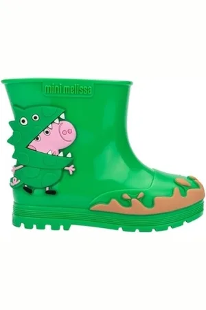 Melissa Saappaat MINI Welly + Peppa Pig Boots - Green/Beige 21