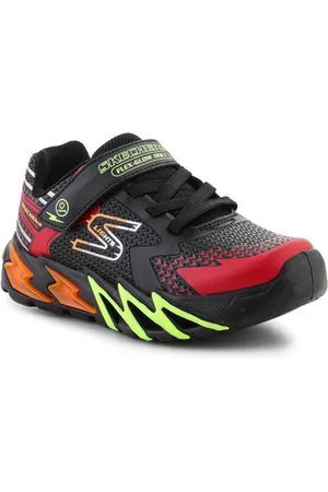 Skechers Sandaalit S-Lights Flex-Glow Bolt 400138L-BKRD Black/RED 33 1/2