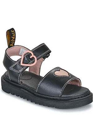 Dr. Martens Tyttöjen sandaalit Marlowe Hearts J Black+Powder Pink 36