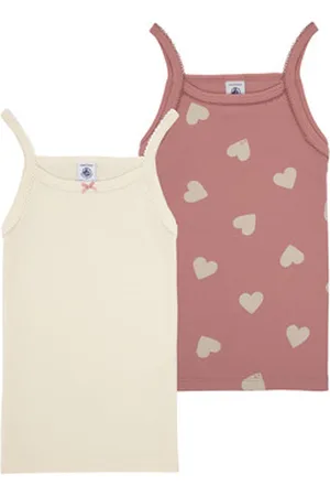 Petit Bateau Hihattomat paidat / Hihattomat t-paidat 2 CHEMISES BRETELLES 6 vuotta
