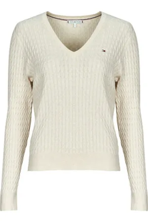 Tommy Hilfiger Neulepusero CO CABLE FINE GG V-NK LS SWT EU S