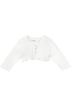 Mayoral Paksu takki 318 Rebeca tricot Better Cotton recién nacido Blanco 3 kuukautta
