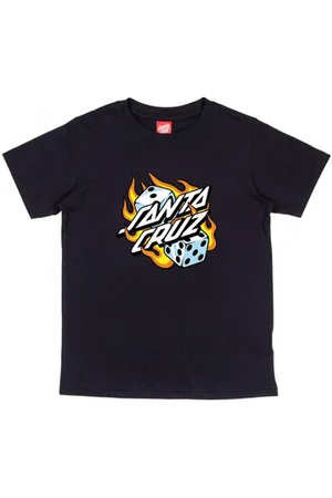 Santa Cruz T-paidat & Poolot Youth flaming dice dot t-shirt 6 / 7 vuotta