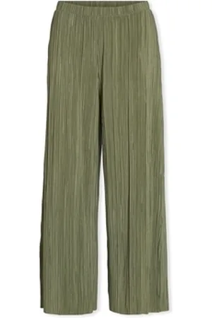 VILA Housut Noos Plisa Trousers - Oil Green EU S
