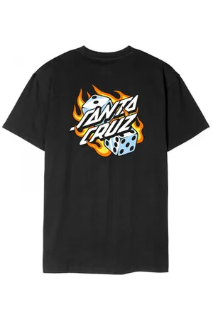 Santa Cruz T-paidat & Poolot Flaming dice dot chest t-shirt EU S