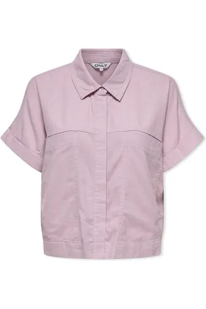 ONLY Paita Caro Linen Shirt - Violet Ice EU L