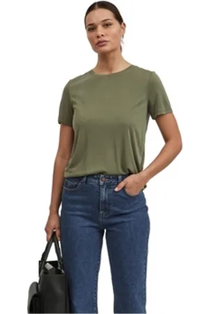 VILA Svetari Modala O Neck T-Shirt - Four Leaf Clover EU XS